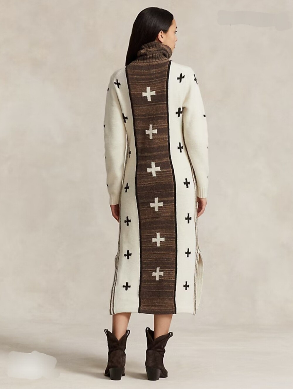 Polo Ralph Lauren X Naomi Glasses Wool-Blend Dress XL Southwestern Native Navajo - Picture 4 of 16